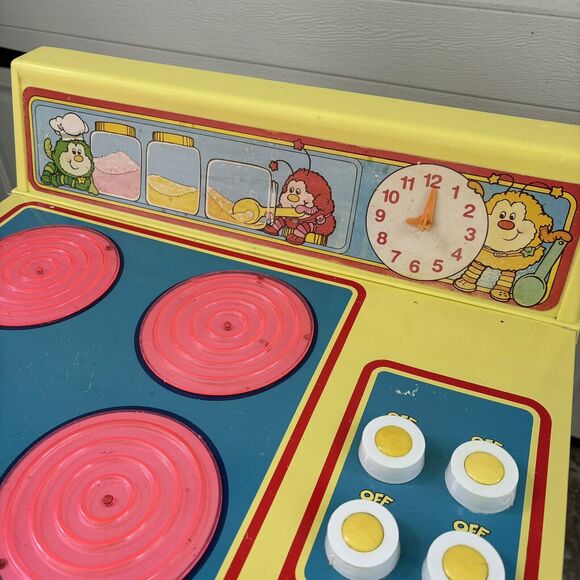 Vintage Rainbow Brite Rite Hite Kitchen Stove Play Set 1980s Metal Plastic - Picture 3 of 16